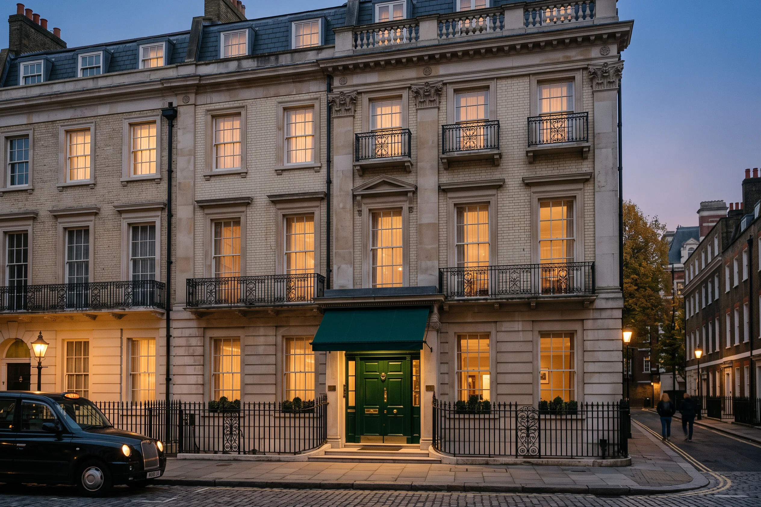 The lobby of Meridian of Mayfair, a boutique hotel in Mayfair, London