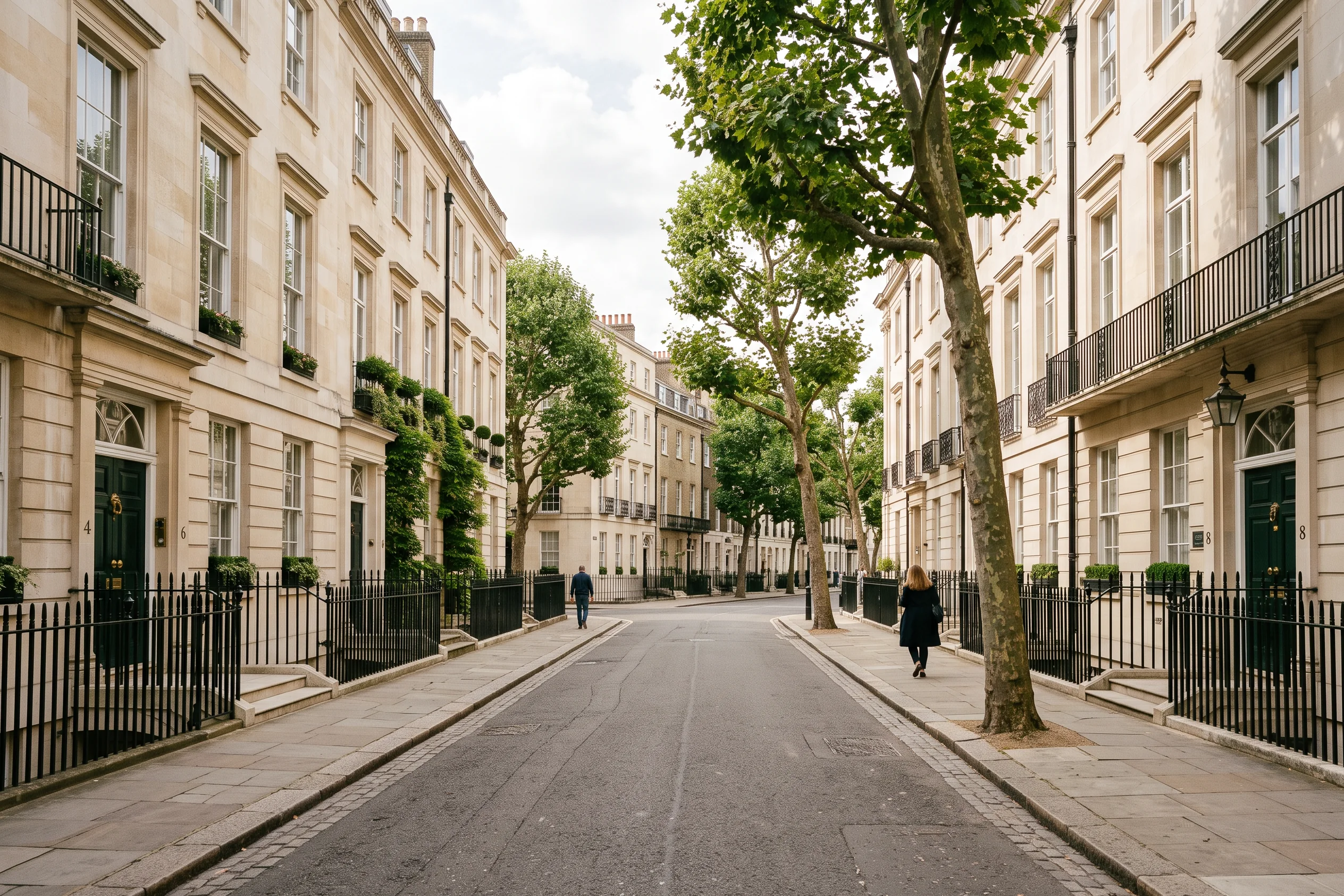 A Mayfair street near Meridian of Mayfair